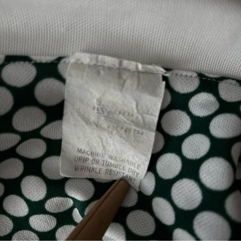 Vintage Green and White Polka Dot Mini Dress - Picture 12 of 12